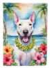 Bull Terrier Luau Garden Flag Mailbox Flag Decorative Yard Flag Banner Outside Patio Artwork Yard Flower Beds, Garden Size, Multicolor