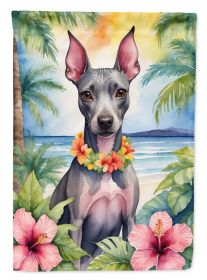 American Hairless Terrier Luau Garden Flag Mailbox Flag Decorative Yard Flag Banner Outside Patio Artwork Yard Flower Beds, Garden Size, Multicolor
