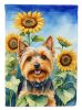 Silky Terrier in Sunflowers Garden Flag Mailbox Flag Decorative Yard Flag Banner Outside Patio Artwork Yard Flower Beds, Garden Size, Multicolor