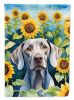 Weimaraner in Sunflowers Garden Flag Mailbox Flag Decorative Yard Flag Banner Outside Patio Artwork Yard Flower Beds, Garden Size, Multicolor