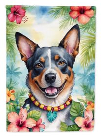 Australian Cattle Dog Luau Garden Flag Mailbox Flag Decorative Yard Flag Banner Outside Patio Artwork Yard Flower Beds, Garden Size, Multicolor
