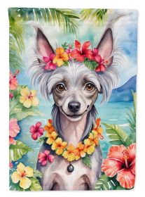 Chinese Crested Luau Garden Flag Mailbox Flag Decorative Yard Flag Banner Outside Patio Artwork Yard Flower Beds, Garden Size, Multicolor
