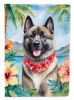 Norwegian Elkhound Luau Garden Flag Mailbox Flag Decorative Yard Flag Banner Outside Patio Artwork Yard Flower Beds, Garden Size, Multicolor