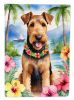 Airedale Terrier Luau Garden Flag Mailbox Flag Decorative Yard Flag Banner Outside Patio Artwork Yard Flower Beds, Garden Size, Multicolor