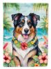 Australian Shepherd Luau Garden Flag Mailbox Flag Decorative Yard Flag Banner Outside Patio Artwork Yard Flower Beds, Garden Size, Multicolor