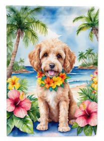 Cockapoo Luau Garden Flag Mailbox Flag Decorative Yard Flag Banner Outside Patio Artwork Yard Flower Beds, Garden Size, Multicolor