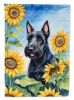 Scottish Terrier in Sunflowers Garden Flag Mailbox Flag Decorative Yard Flag Banner Outside Patio Artwork Yard Flower Beds, Garden Size, Multicolor