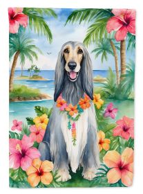 Afghan Hound Luau Garden Flag Mailbox Flag Decorative Yard Flag Banner Outside Patio Artwork Yard Flower Beds, Garden Size, Multicolor
