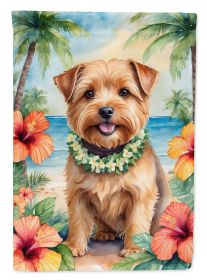 Norfolk Terrier Luau Garden Flag Mailbox Flag Decorative Yard Flag Banner Outside Patio Artwork Yard Flower Beds, Garden Size, Multicolor