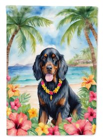 Gordon Setter Luau Garden Flag Mailbox Flag Decorative Yard Flag Banner Outside Patio Artwork Yard Flower Beds, Garden Size, Multicolor