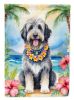 Bergamasco Sheepdog Luau Garden Flag Mailbox Flag Decorative Yard Flag Banner Outside Patio Artwork Yard Flower Beds, Garden Size, Multicolor