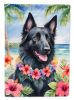 Belgian Sheepdog Luau Garden Flag Mailbox Flag Decorative Yard Flag Banner Outside Patio Artwork Yard Flower Beds, Garden Size, Multicolor