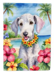 Bedlington Terrier Luau Garden Flag Mailbox Flag Decorative Yard Flag Banner Outside Patio Artwork Yard Flower Beds, Garden Size, Multicolor