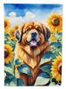 Tibetan Mastiff in Sunflowers Garden Flag Mailbox Flag Decorative Yard Flag Banner Outside Patio Artwork Yard Flower Beds, Garden Size, Multicolor