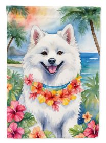 American Eskimo Luau Garden Flag Mailbox Flag Decorative Yard Flag Banner Outside Patio Artwork Yard Flower Beds, Garden Size, Multicolor