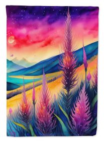 Liatris in Color House Flag Large Porch Sleeve Pole Decorative Outside Yard Banner Artwork Wall Hanging, Polyester, House Size, Multicolor