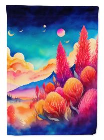 Celosia in Color House Flag Large Porch Sleeve Pole Decorative Outside Yard Banner Artwork Wall Hanging, Polyester, House Size, Multicolor
