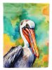 Hippie Animal Pelican House Flag Large Porch Sleeve Pole Decorative Outside Yard Banner Artwork Wall Hanging, Polyester, House Size, Multicolor