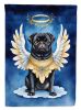 Black Pug My Angel Garden Flag Mailbox Flag Decorative Yard Flag Banner Outside Patio Artwork Yard Flower Beds, Garden Size, Multicolor
