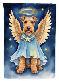 Welsh Terrier My Angel Garden Flag Mailbox Flag Decorative Yard Flag Banner Outside Patio Artwork Yard Flower Beds, Garden Size, Multicolor
