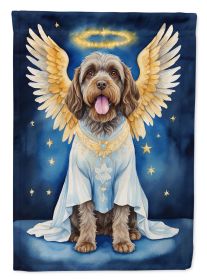 Wirehaired Pointing Griffon My Angel Garden Flag Mailbox Flag Decorative Yard Flag Banner Outside Patio Artwork Yard Flower Beds, Garden Size