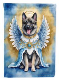 Norwegian Elkhound My Angel Garden Flag Mailbox Flag Decorative Yard Flag Banner Outside Patio Artwork Yard Flower Beds, Garden Size, Multicolor