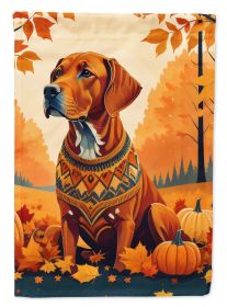 Vizsla Fall House Flag Large Porch Sleeve Pole Decorative Outside Yard Banner Artwork Wall Hanging, Polyester, House Size, Multicolor