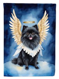 Black Pomeranian My Angel Garden Flag Mailbox Flag Decorative Yard Flag Banner Outside Patio Artwork Yard Flower Beds, Garden Size, Multicolor