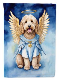 Goldendoodle My Angel Garden Flag Mailbox Flag Decorative Yard Flag Banner Outside Patio Artwork Yard Flower Beds, Garden Size, Multicolor