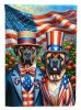 All American Mastiff House Flag Large Porch Sleeve Pole Decorative Outside Yard Banner Artwork Wall Hanging, Polyester, House Size, Multicolor