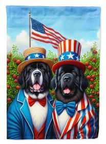 All American Newfoundland House Flag Large Porch Sleeve Pole Decorative Outside Yard Banner Artwork Wall Hanging, Polyester, House Size, Multicolor