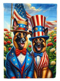 All American Belgian Malinois House Flag Large Porch Sleeve Pole Decorative Outside Yard Banner Artwork Wall Hanging, Polyester, House Size