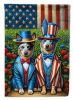 All American Australian Cattle Dog House Flag Large Porch Sleeve Pole Decorative Outside Yard Banner Artwork Wall Hanging, Polyester, House Size