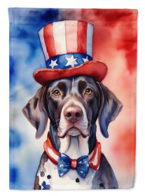 German Shorthaired Pointer Patriotic American Garden Flag Mailbox Flag Decorative Yard Flag Banner Outside Patio Artwork Yard Flower Beds, Garden Size