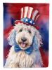 Komondor Patriotic American Garden Flag Mailbox Flag Decorative Yard Flag Banner Outside Patio Artwork Yard Flower Beds, Garden Size, Multicolor