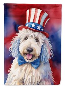 Komondor Patriotic American Garden Flag Mailbox Flag Decorative Yard Flag Banner Outside Patio Artwork Yard Flower Beds, Garden Size, Multicolor