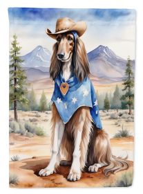 Afghan Hound Cowboy Welcome Garden Flag Mailbox Flag Decorative Yard Flag Banner Outside Patio Artwork Yard Flower Beds, Garden Size, Multicolor