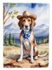 American Foxhound Cowboy Welcome Garden Flag Mailbox Flag Decorative Yard Flag Banner Outside Patio Artwork Yard Flower Beds, Garden Size, Multicolor