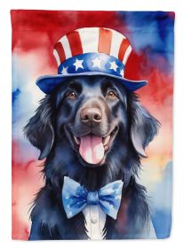 Flat-Coated Retriever Patriotic American Garden Flag Mailbox Flag Decorative Yard Flag Banner Outside Patio Artwork Yard Flower Beds, Garden Size