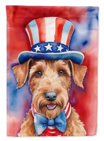 Irish Terrier Patriotic American Garden Flag Mailbox Flag Decorative Yard Flag Banner Outside Patio Artwork Yard Flower Beds, Garden Size, Multicolor