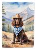 American Water Spaniel Cowboy Welcome Garden Flag Mailbox Flag Decorative Yard Flag Banner Outside Patio Artwork Yard Flower Beds, Garden Size