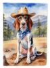 American English Coonhound Cowboy Welcome Garden Flag Mailbox Flag Decorative Yard Flag Banner Outside Patio Artwork Yard Flower Beds, Garden Size