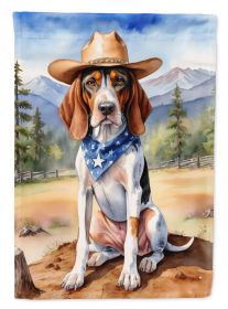 American English Coonhound Cowboy Welcome Garden Flag Mailbox Flag Decorative Yard Flag Banner Outside Patio Artwork Yard Flower Beds, Garden Size
