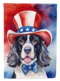 English Springer Spaniel Patriotic American Garden Flag Mailbox Flag Decorative Yard Flag Banner Outside Patio Artwork Yard Flower Beds, Garden Size