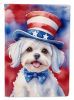 Maltese Patriotic American Garden Flag Mailbox Flag Decorative Yard Flag Banner Outside Patio Artwork Yard Flower Beds, Garden Size, Multicolor