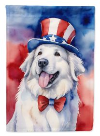 Great Pyrenees Patriotic American Garden Flag Mailbox Flag Decorative Yard Flag Banner Outside Patio Artwork Yard Flower Beds, Garden Size, Multicolor