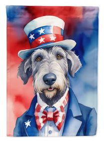 Irish Wolfhound Patriotic American Garden Flag Mailbox Flag Decorative Yard Flag Banner Outside Patio Artwork Yard Flower Beds, Garden Size