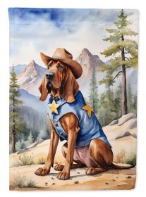 Bloodhound Cowboy Welcome Garden Flag Mailbox Flag Decorative Yard Flag Banner Outside Patio Artwork Yard Flower Beds, Garden Size, Multicolor