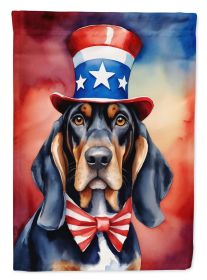 Black and Tan Coonhound Patriotic American Garden Flag Mailbox Flag Decorative Yard Flag Banner Outside Patio Artwork Yard Flower Beds, Garden Size