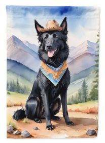 Belgian Sheepdog Cowboy Welcome Garden Flag Mailbox Flag Decorative Yard Flag Banner Outside Patio Artwork Yard Flower Beds, Garden Size, Multicolor
